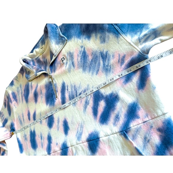 🔥PINK by Victoria’s Secret | 1/4 Zip Tie Dye Pullover | Pink and Purple | Large - Picture 5 of 9